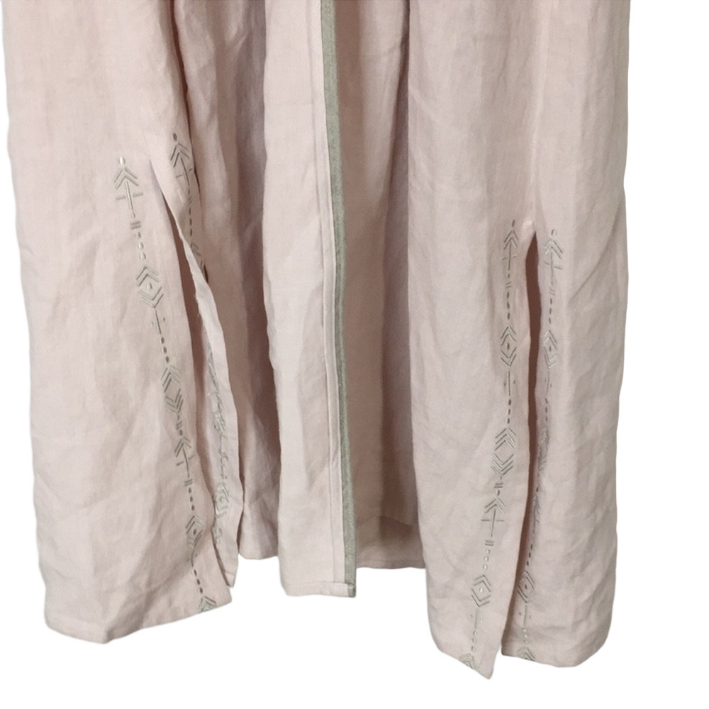 Arkitaip - Soft Pink - Kimono Style Maxi Dress - Small - 100% Masters of Linen - Picture 11 of 15